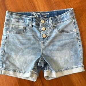Hippie girl regular rise denim shorts 12